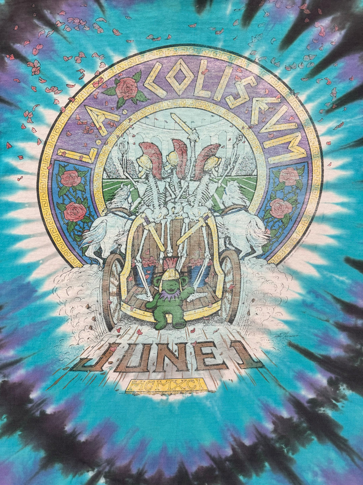 1991 Grateful Dead LA Coliseum Tie-Dye T Shirt