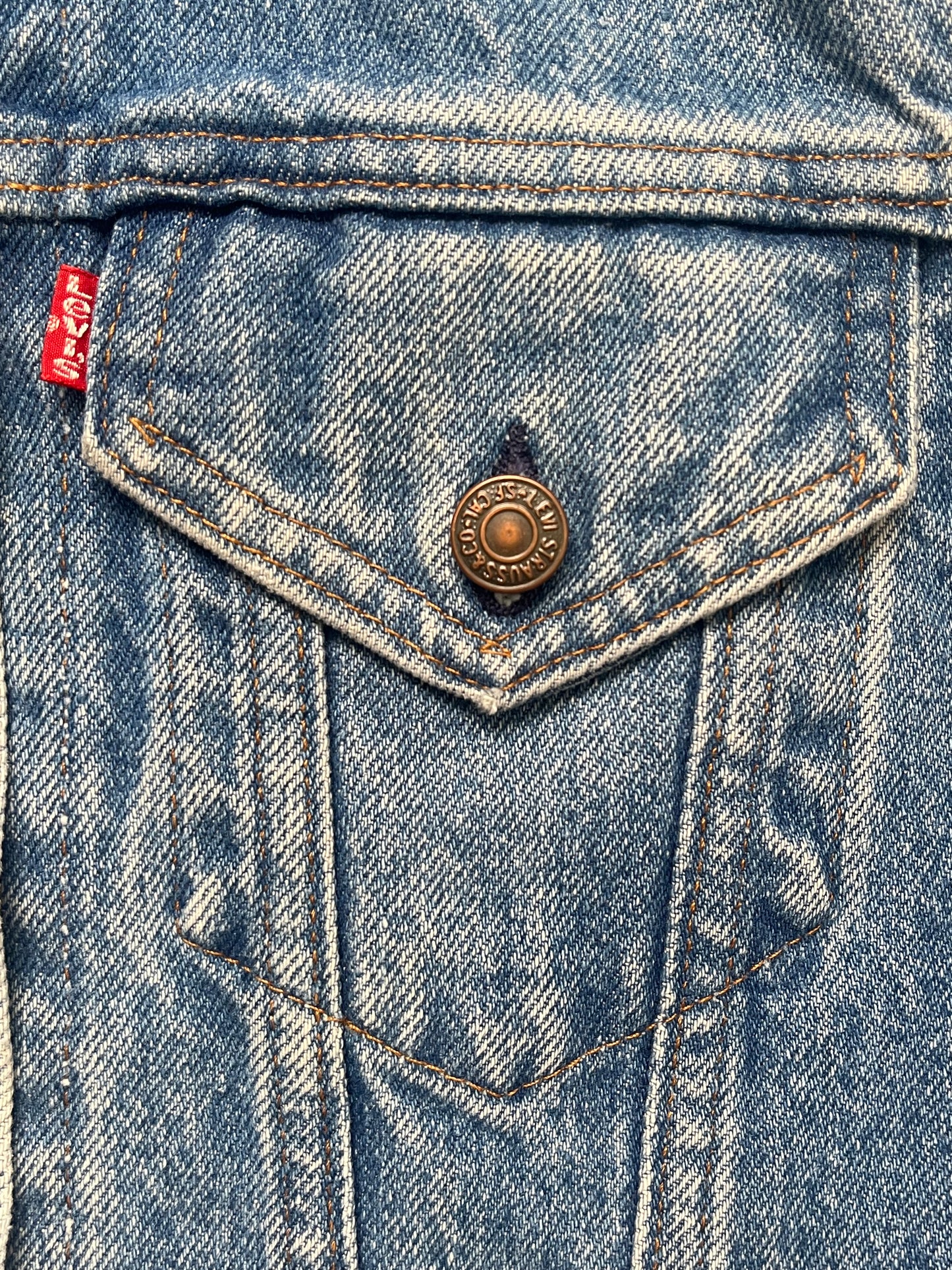 VINTAGE 70s Levi’s 76001 Type 3 Red Tab Denim Jacket - Made in USA - Tagged size S
