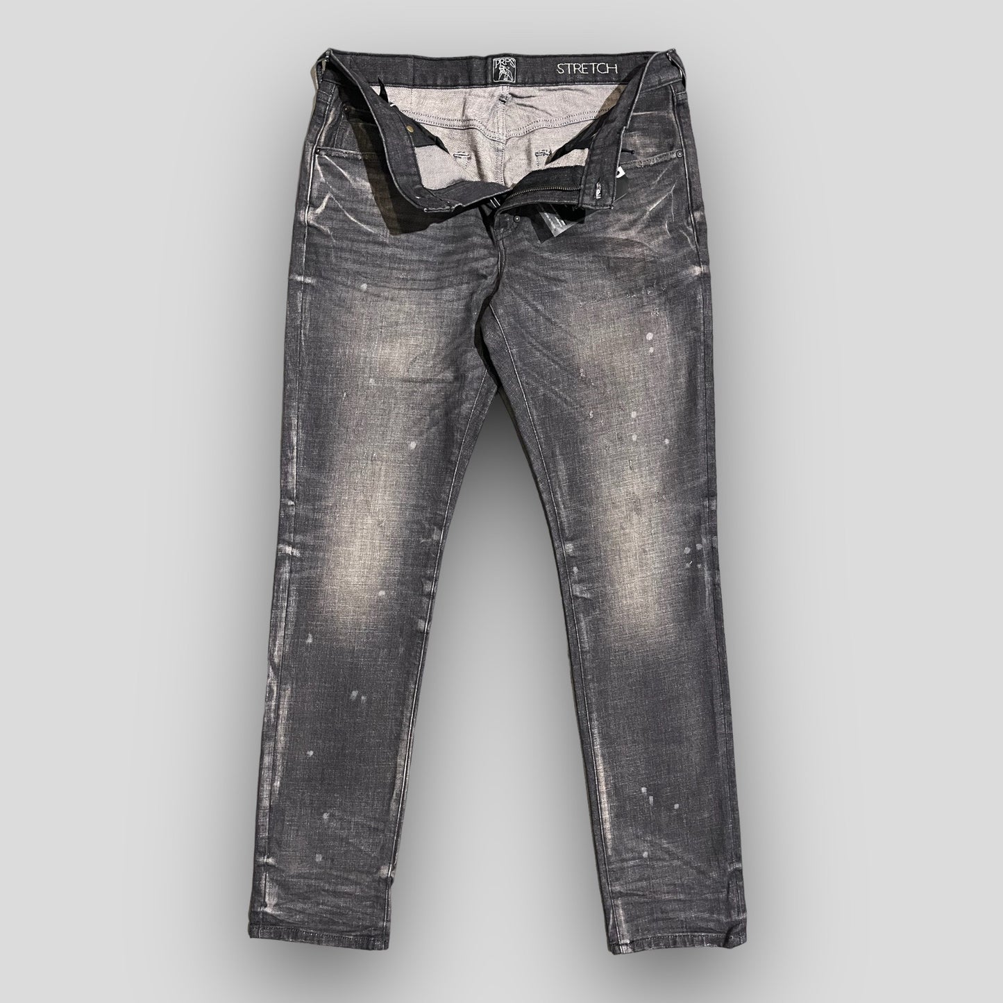 Z-PRPS GOODS SLIM TAPERED IN CHARCOAL DISTRESS WASH