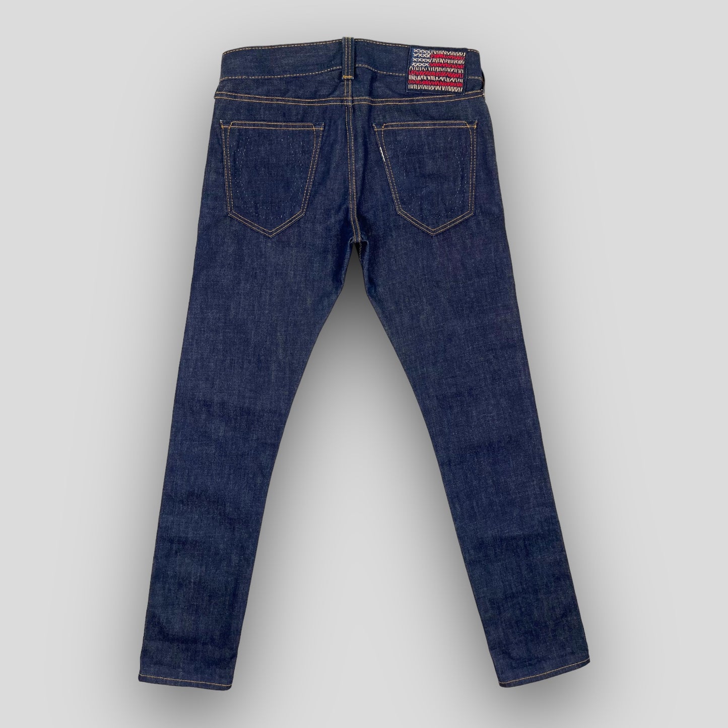 TRUE RELIGION Rocco Phantom Red, White, & Blue ID Raw Selvedge