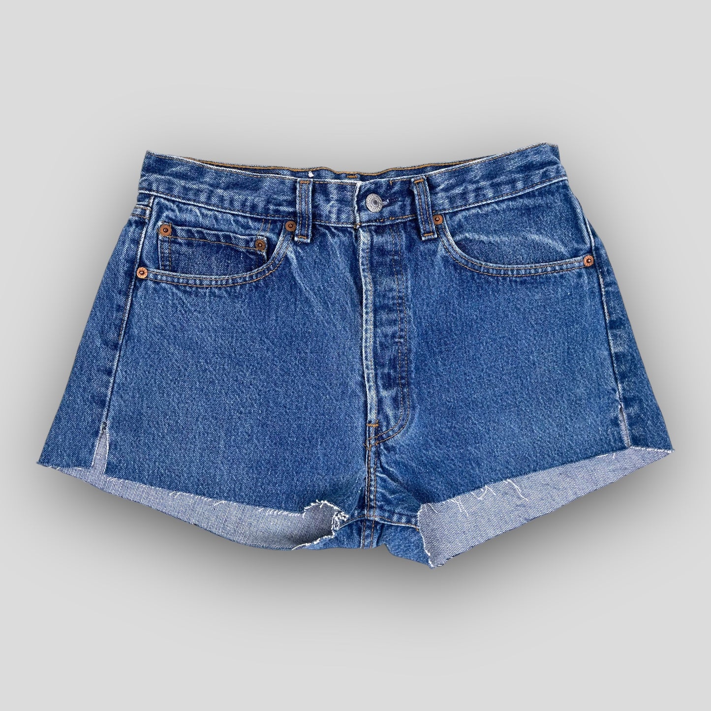 VINTAGE 80s Levis 501 Red Tab Cut-Off Jean Shorts