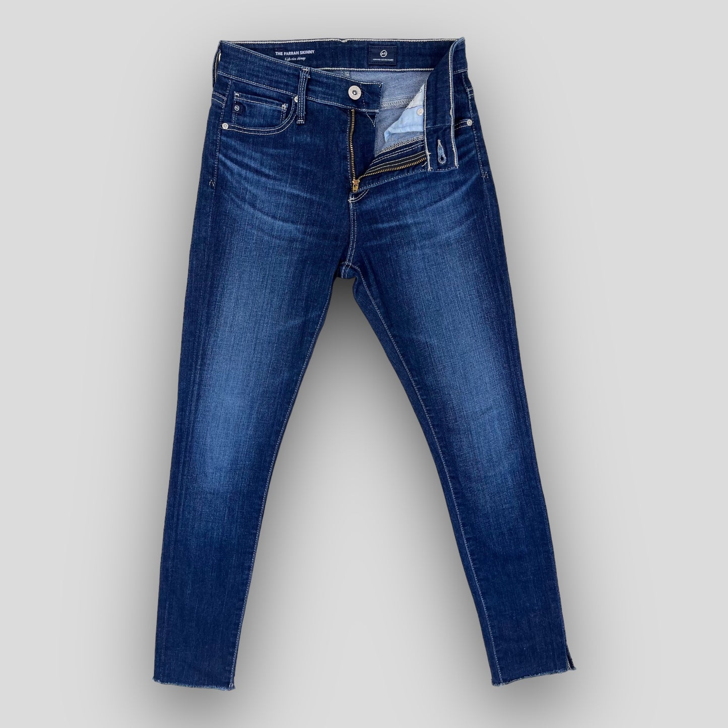 MID-RISE SKINNY ANKLE FIT WASHED DARK