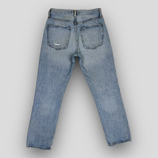 Z-MID-RISE CIGARETTE ANKLE WASHED MEDIUM LIGHT DISTRESS