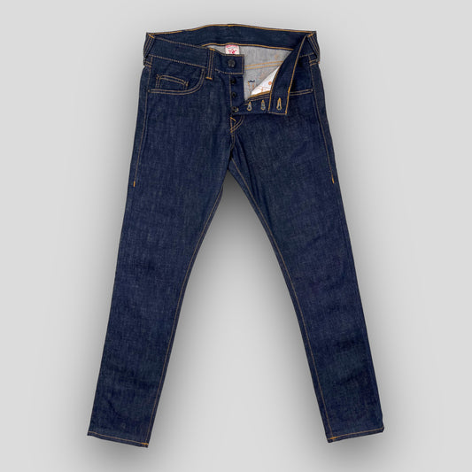 TRUE RELIGION Rocco Phantom Red, White, & Blue ID Raw Selvedge