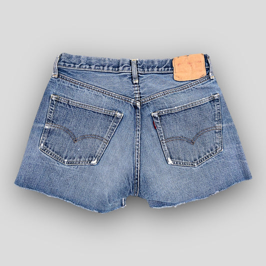 Z-VINTAGE 60s Levi's 501 S Big E Selvedge Cut-Off Denim Shorts #2 Code