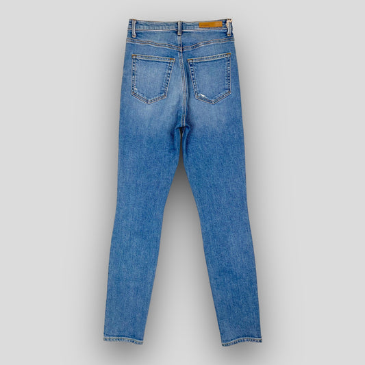 HIGH-RISE SKINNY FIT WASHED MEDIUM DISTRESS