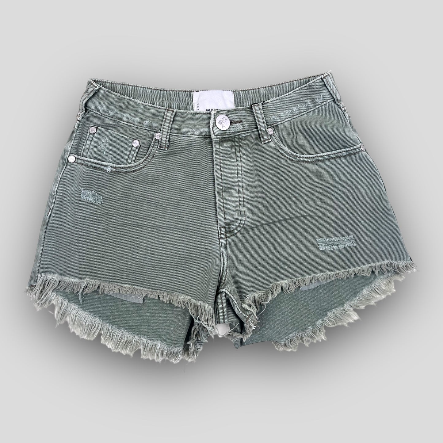 Z-One Teaspoon Super Khaki Rollers Denim Cut-off Shorts