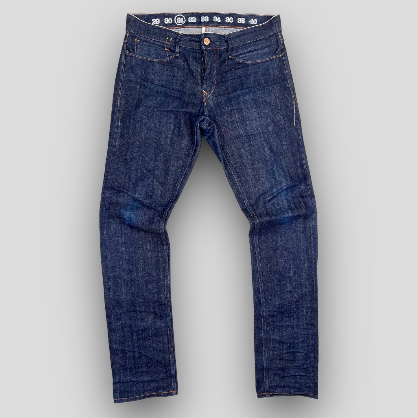 SLIM TAPER FIT HALF SELVEDGE JEANS WASHED ONCE