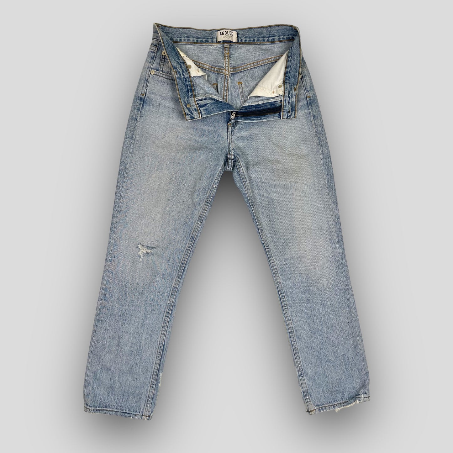 Z-MID-RISE CIGARETTE ANKLE WASHED MEDIUM LIGHT DISTRESS