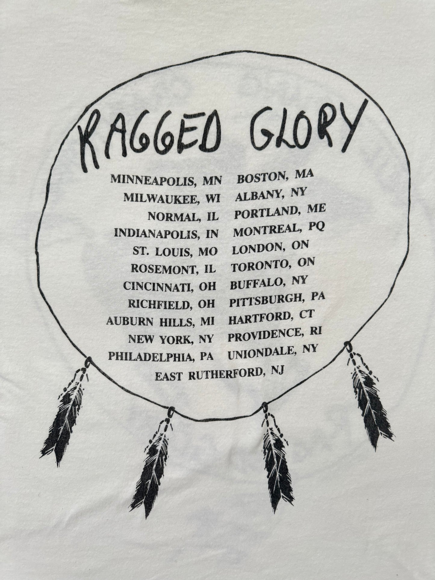 1991 Neil Young Crazy Horse Ragged Glory Tour T Shirt