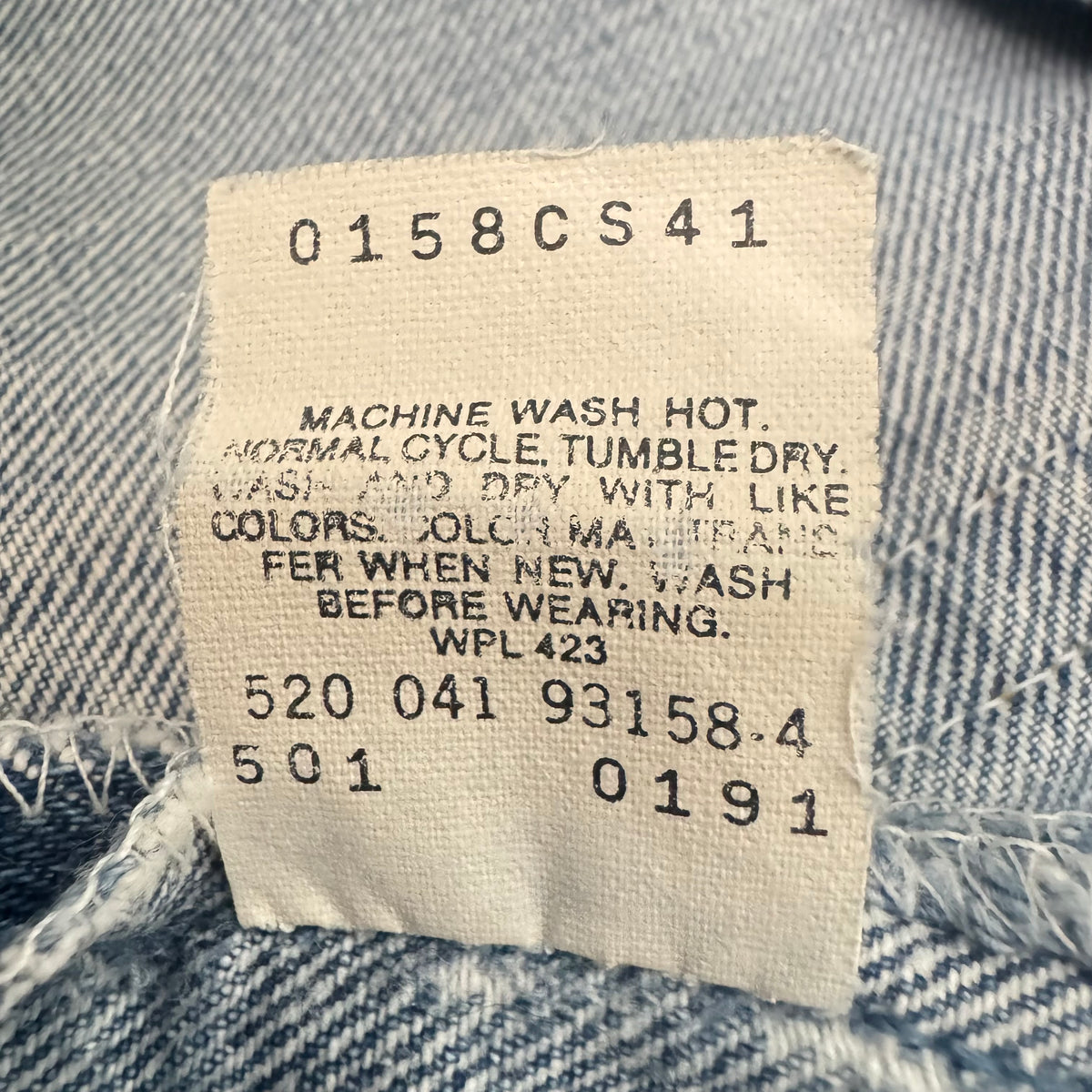 1991 Levi’s 501 Jeans
