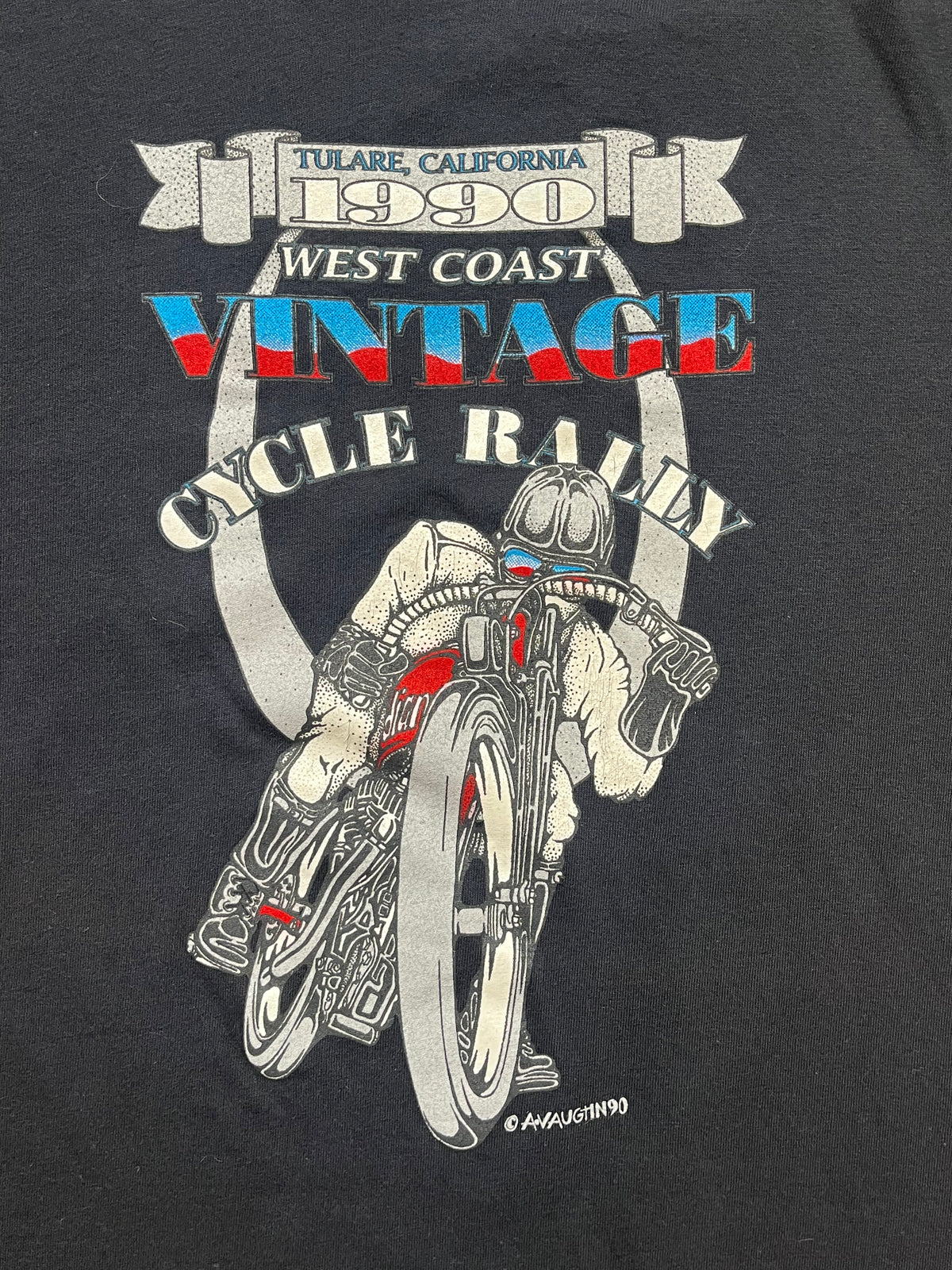 1990 Motorcycle West Coast Vintage Cycle Rally t-shirt