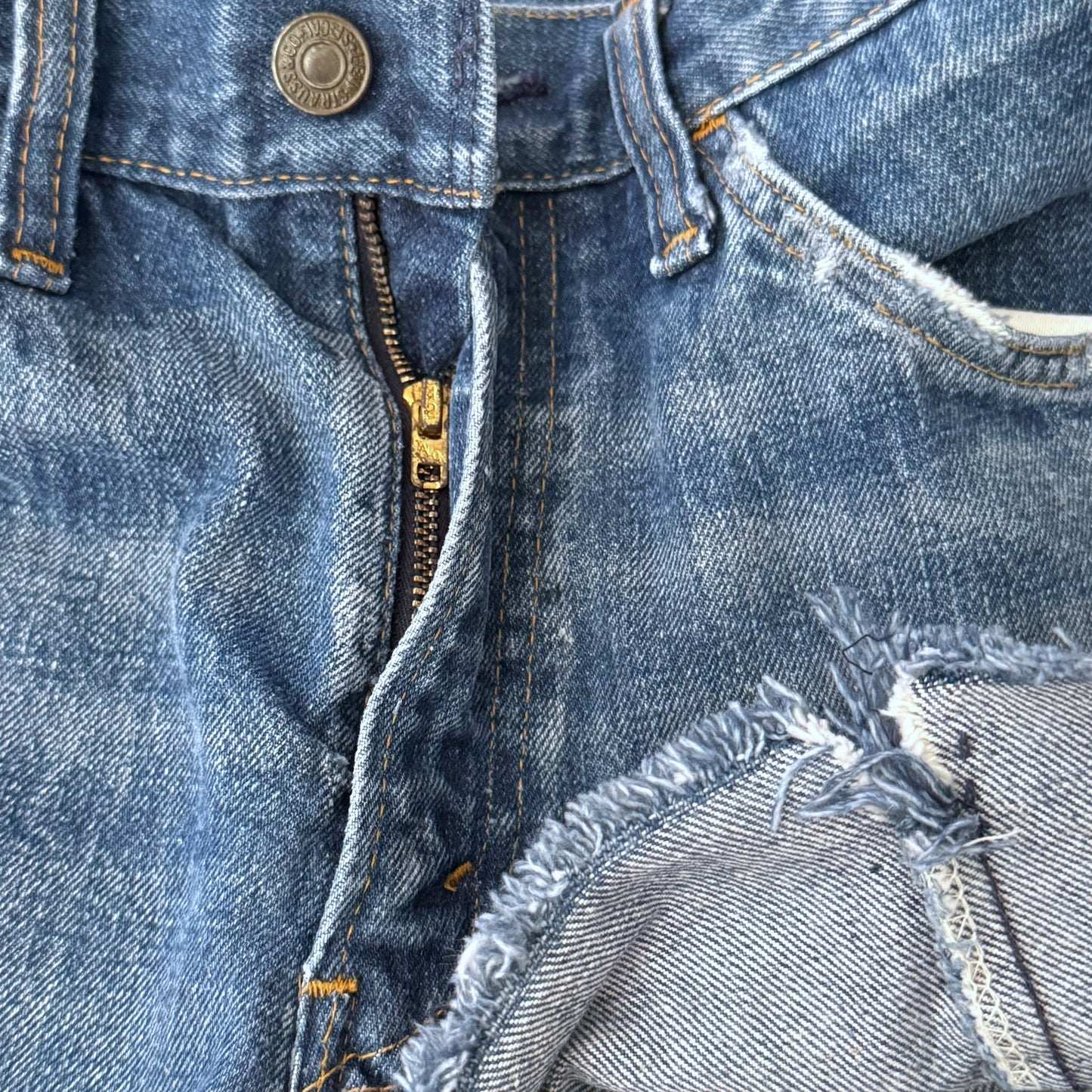 70s Levi's 684 Orange Tab Cut-Off Shorts