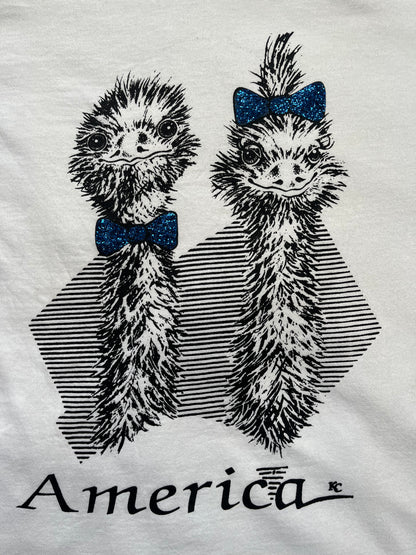 90s “America” Ostrich  T Shirt