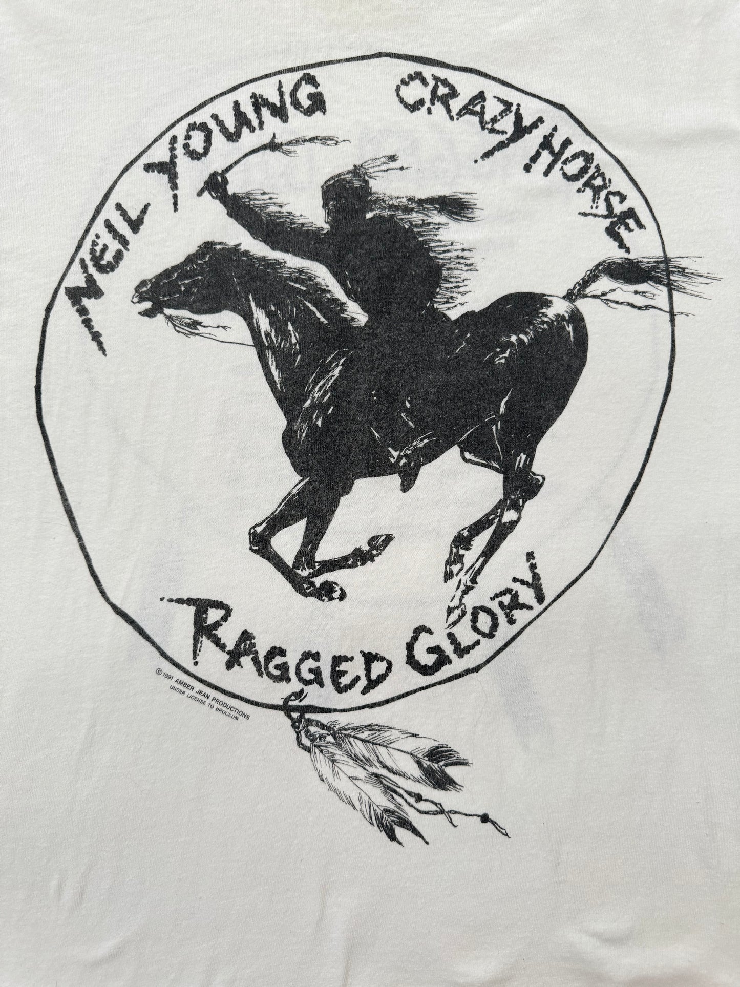 1991 Neil Young Crazy Horse Ragged Glory Tour T Shirt