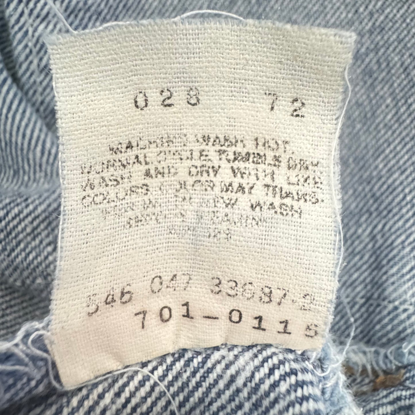 80s Levi’s 701 Jeans