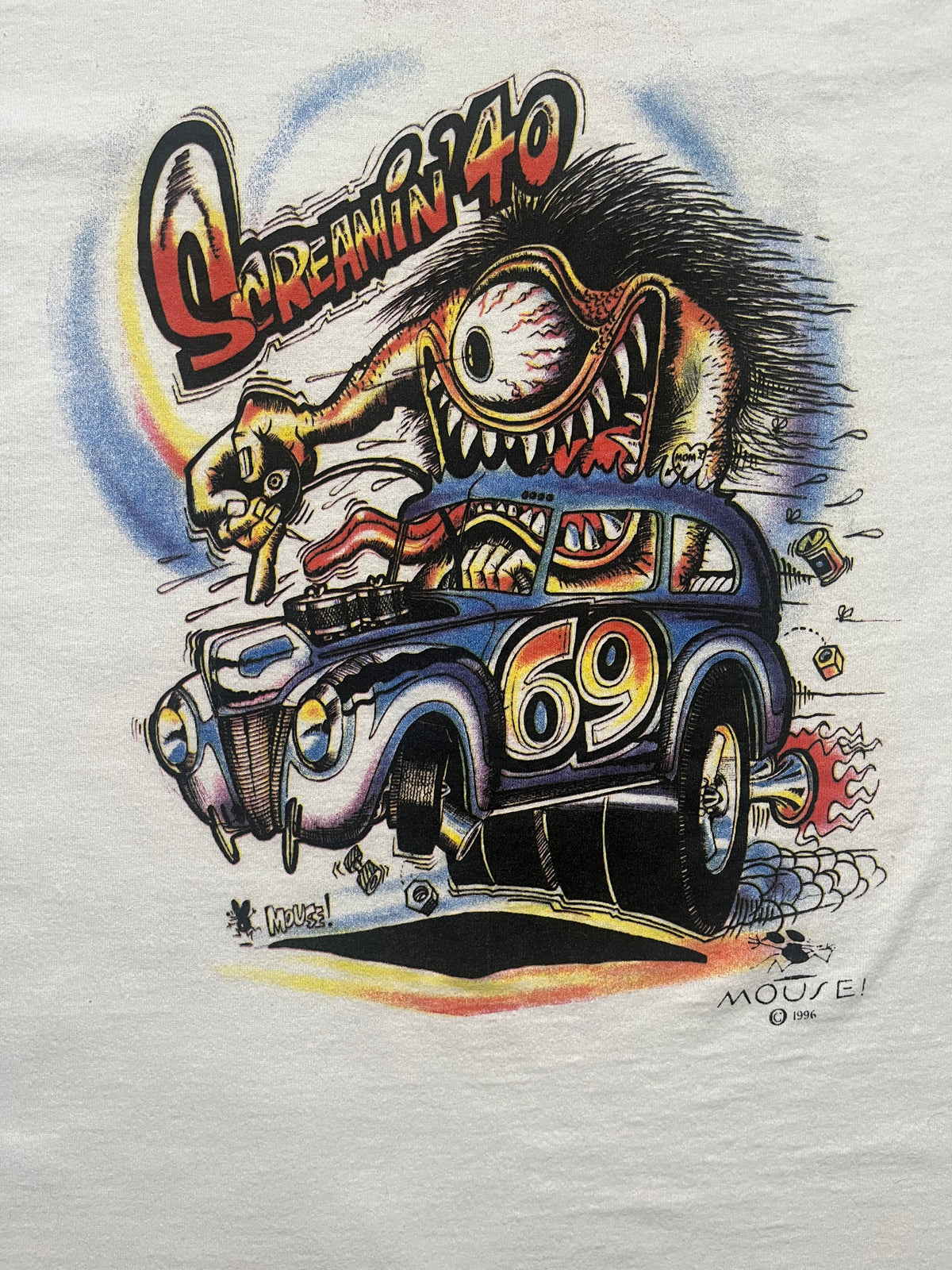 90s Scream’ 40 Stanley Mouse Studios Original Hot Rod Super Shift t-shirt