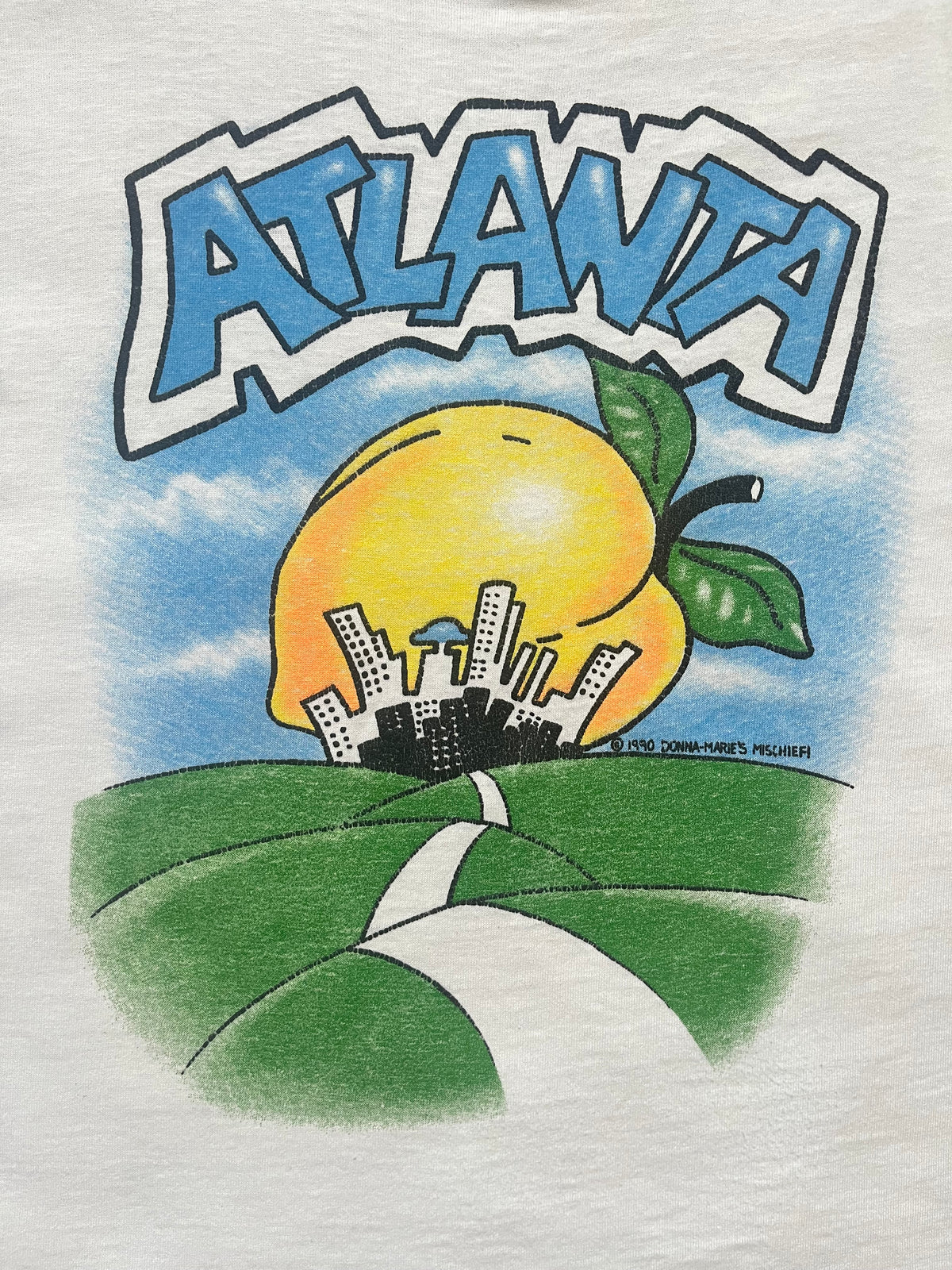 1990 Atlanta City Street Art T Shirt