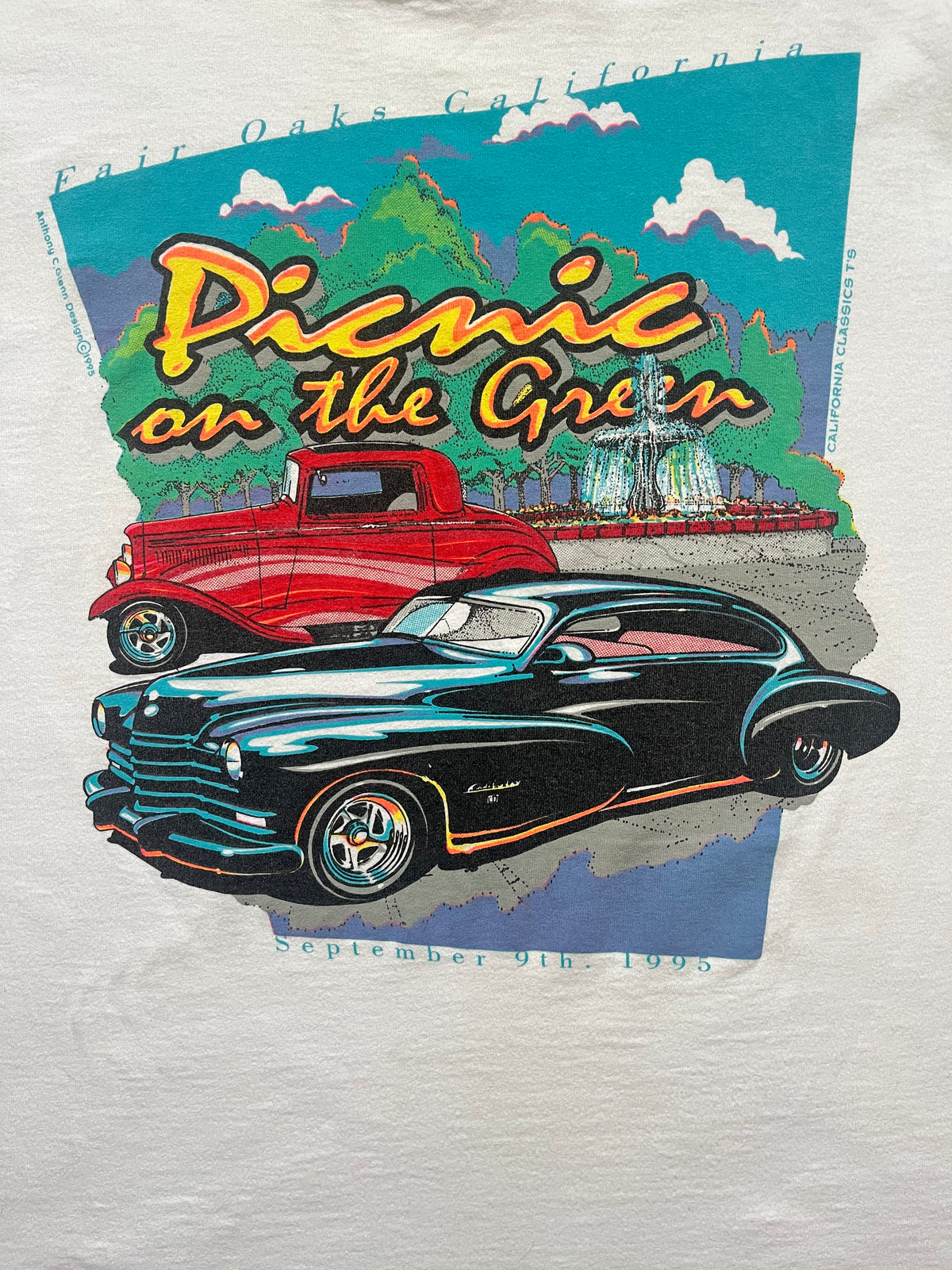 90s Picnic on the Green Hot Rods California t-shirt