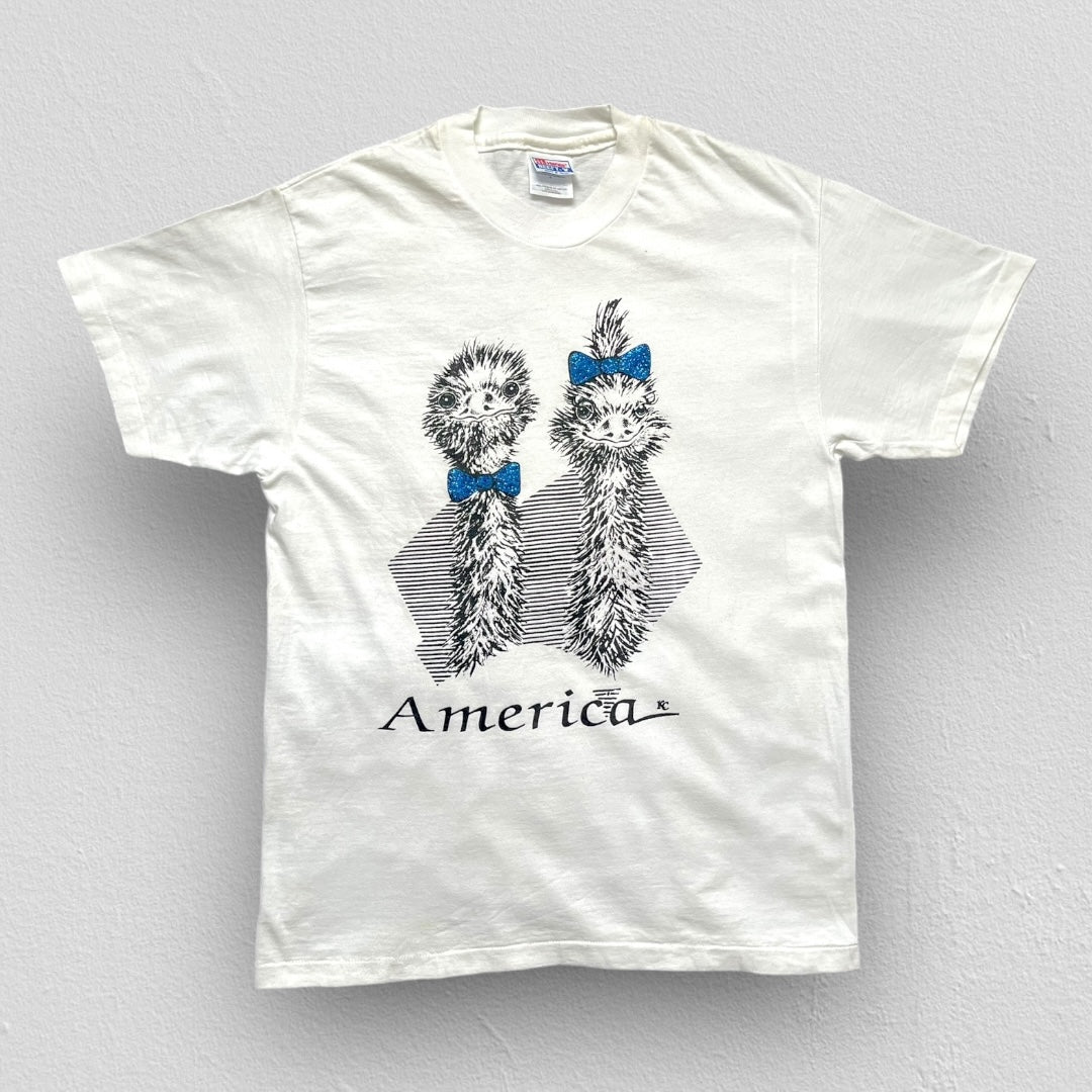 90s “America” Ostrich  T Shirt