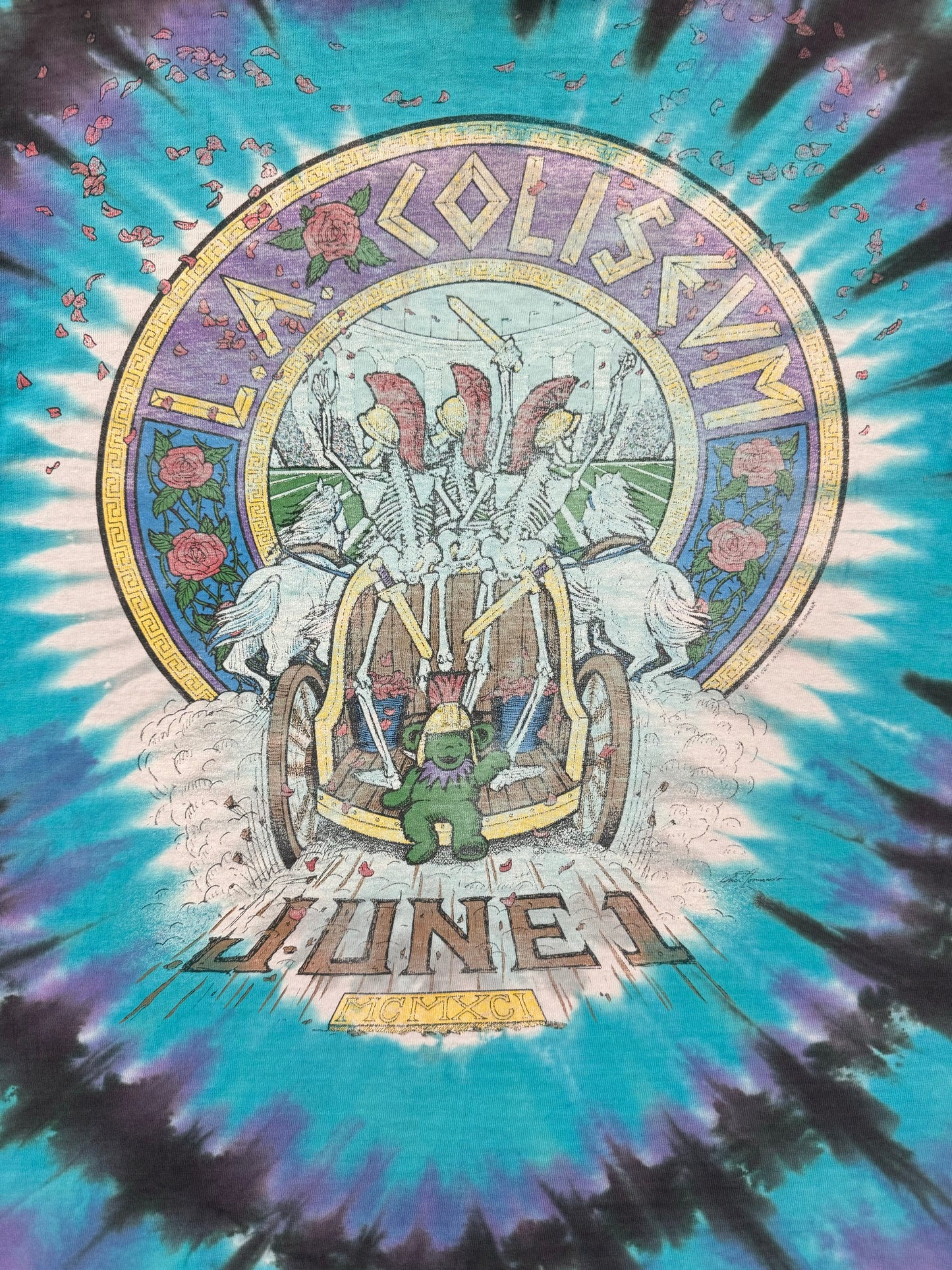1991 Grateful Dead LA Colisevm Tie-Dye T Shirt