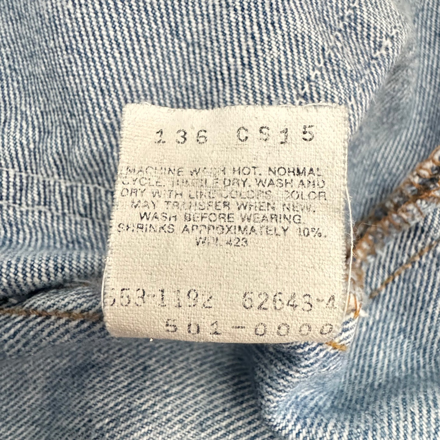 1992 Levi’s 501 Jeans