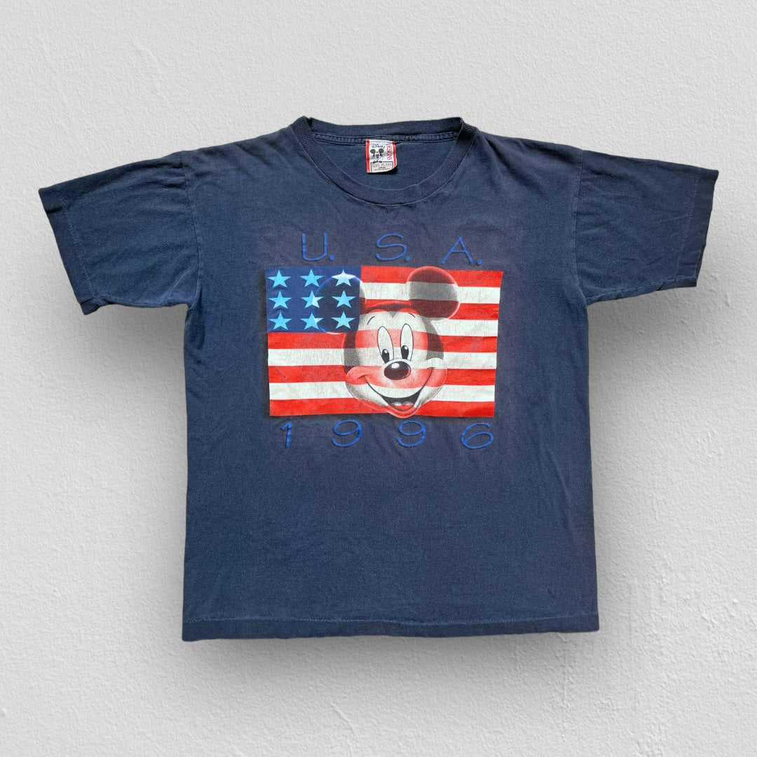 90s Disney Mickey Mouse US Flag T Shirt