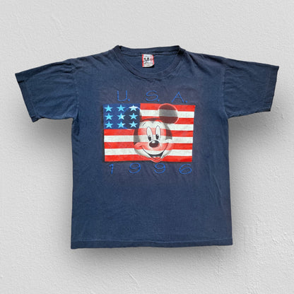 90s Disney Mickey Mouse US Flag T Shirt