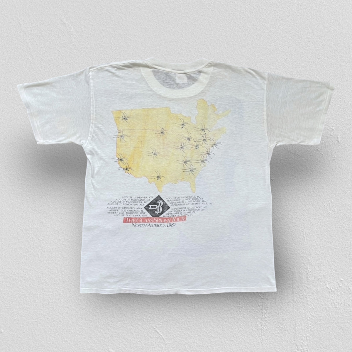 80s David Bowie The Glass Spider Tour Concert T Shirt